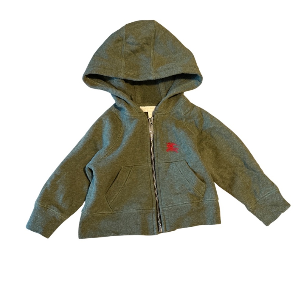 Burberry Childrens Baby Olive Melange Sweatshirt Full Zip Hoodie 6 Months